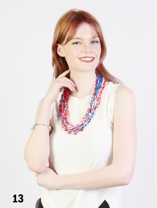 Magnetic Scarf Necklace W/ Confetti Popcorn